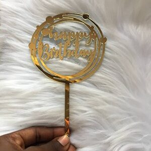 Acrylic Happy Birthday Toppers