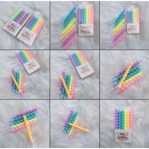 Spiral Twisted Multicolored Candle