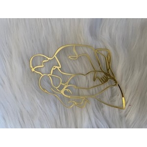 Silhouette Pregnant Couple Topper