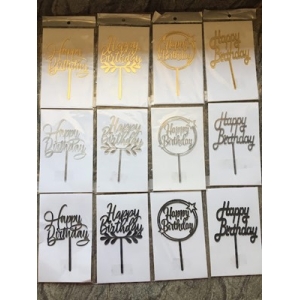 Acrylic Happy Birthday Toppers