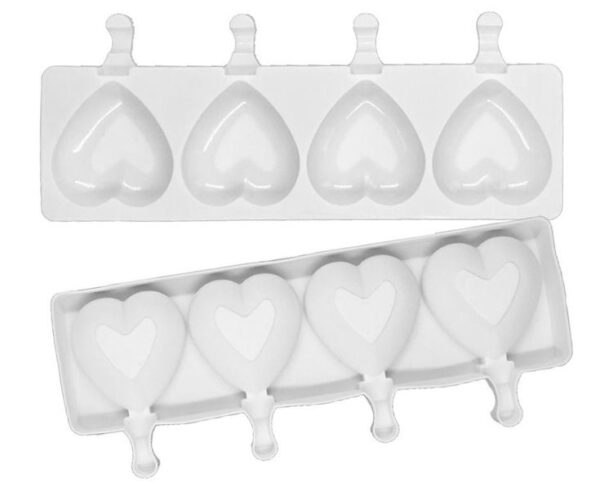 Heart-shaped popsicle mould
